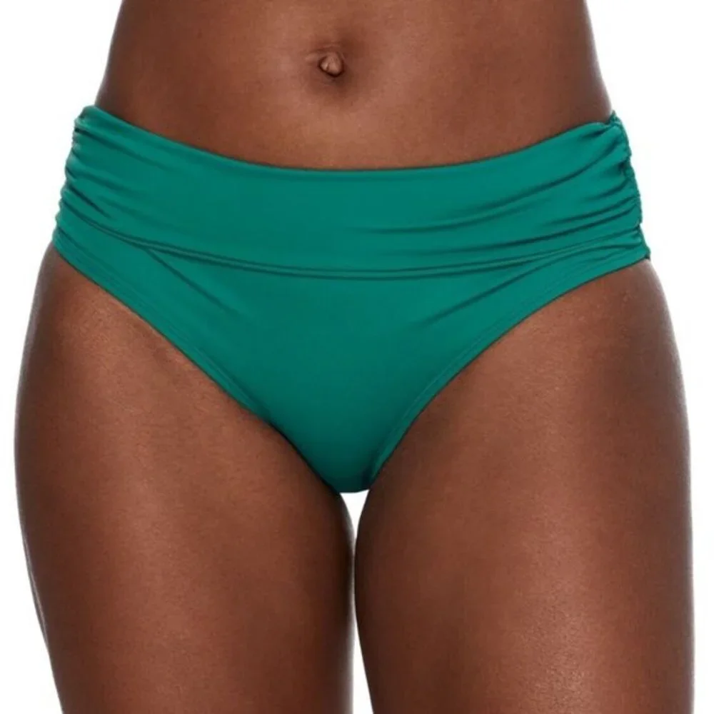 Anne Cole Live in Color Convertible‎ High Waist Bikini Bottom Ocean Green